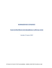 BORRADOR DE CONSENSO Plan Estratégico de Desarrollo Apícola 2030