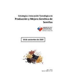 Estrategia e Innovación Tecnológica de Producción y Mejora Genética de Semillas