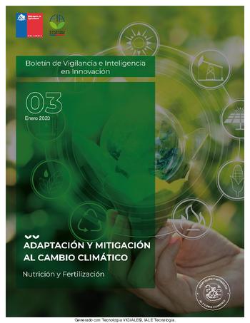 Adaptación y Mitigación al Cambio Climático. Boletín de Vigilancia e Inteligencia en Innovación, N°3 enero 2023