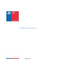 ODEPA. Boletín de Carne Bovina, abril 2023
