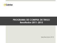 Programas de compra de trigo resultados 2011 - 2015