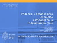 “Empleo estacional en la fruticultura en Chile: evidencia, desafíos y Políticas”